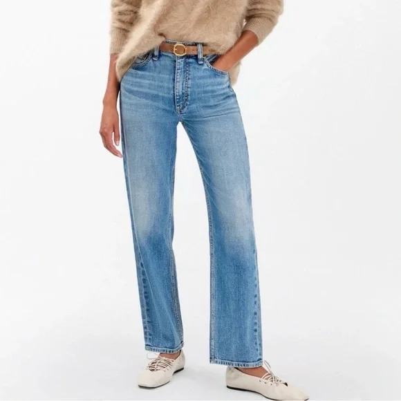rag & bone Harlow Straight Leg Jeans in Light Blue Wash